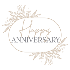 Happy Anniversary In Botanical Border