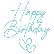 Happy Birthday With Hearts