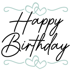 Happy Birthday In Heart Border