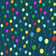 HAPPY BIRTHDAY BALLOON PATTERN TEAL NO REPEAT – RABEA BILZ