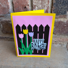 Happy Birthday Tulip Trio Spring Flowers Card