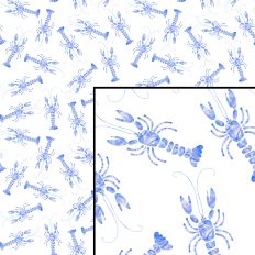 Blue Lobster Pattern