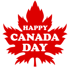 Happy Canada Day Maple Leaf