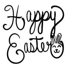 Natta B's Happy Easter with Bunny Face