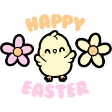 happy easter chick