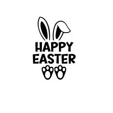 happy easter svg cut file