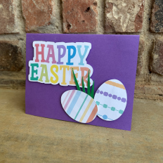 HAPPY EASTER Spring Egg Grassy Pop Up Card