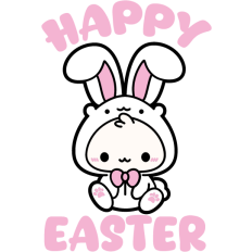 cute easter bunny happy easter