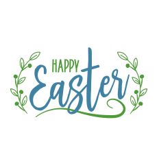 Happy Easter Saying with Flourish and Berry Vines - DIY Spring Craft for Silhouette Studio