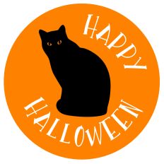 Happy Halloween black cat