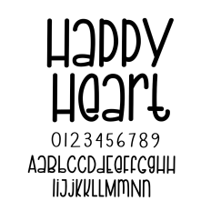 Happy Heart Font