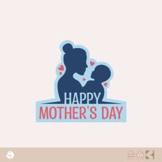 Mother and Child Heart Silhouette SVG for Silhouette