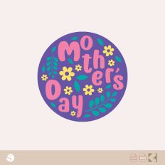 Floral "Mother's Day" Circle SVG for Silhouette