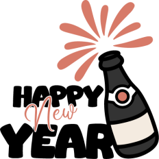 happy new year bottle