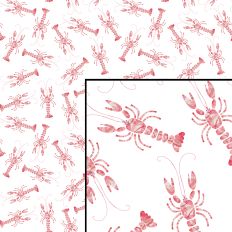 Pink Watercolor Lobster Pattern