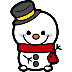 cute smiling happy snowmen