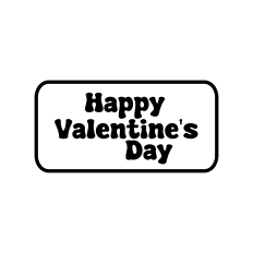 Happy Valentine's Day on a Tag