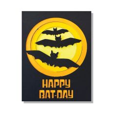 Happy Bat Day Layered Card SVG Cut File