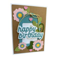 Happy Birthday Floral Card - 5 x 7