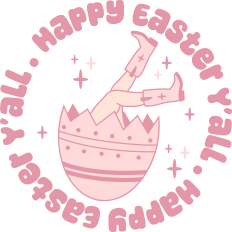 Happy Easter Y'all Easter Egg