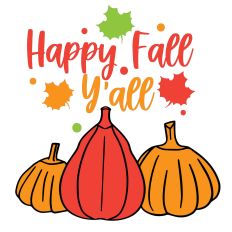 Happy Fall Y'all Pumpkins Designs 
