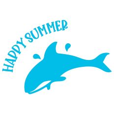Happy Summer Whale Design 
