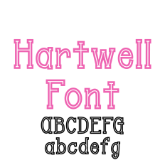 Hartwell Font, Outline Serif Font
