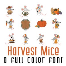Harvest Mice Full Color Font