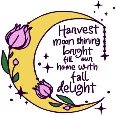 Harvest Moon Printable with Roses