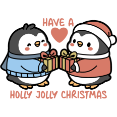 have a holly jolly christmas penguins