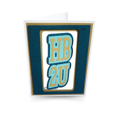 Happy Birthday spinner card SVG template, interactive 3D card