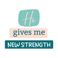 Religious Quote He Gives Me New Strength