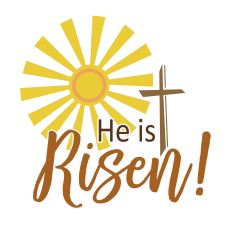 He is Risen with Cross and Sunrise Modern Easter Design - DIY Craft Project