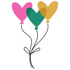 Heart Balloons for Happy Valentine’s Day - Print & Cut