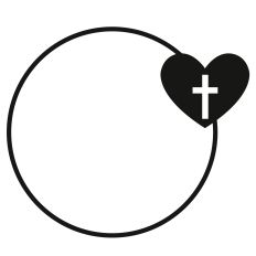 Cross Heart Circle Frame