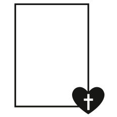 Cross Heart Rectangle Frame