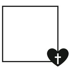 Cross Heart Square Frame