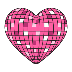 Heart Disco Ball SVG | Valentine's Day SVG
