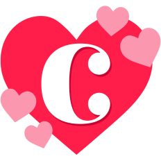 Heart Letter C