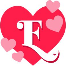 Heart Letter E