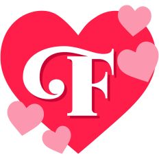 Heart Letter F
