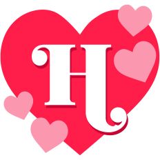 Heart Letter H