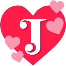 Heart Letter J