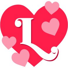 Heart Letter L