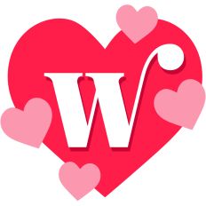 Heart Letter W