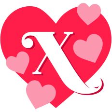 Heart Letter X