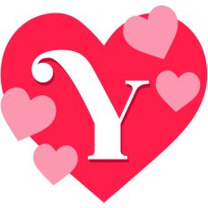 Heart Letter Y