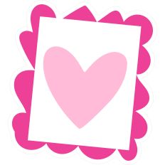 Heart Stamp with Scalloped Edge - Print and Cut