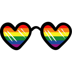 heart glasses lgbtq rainbow