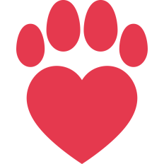 Heart paw print 